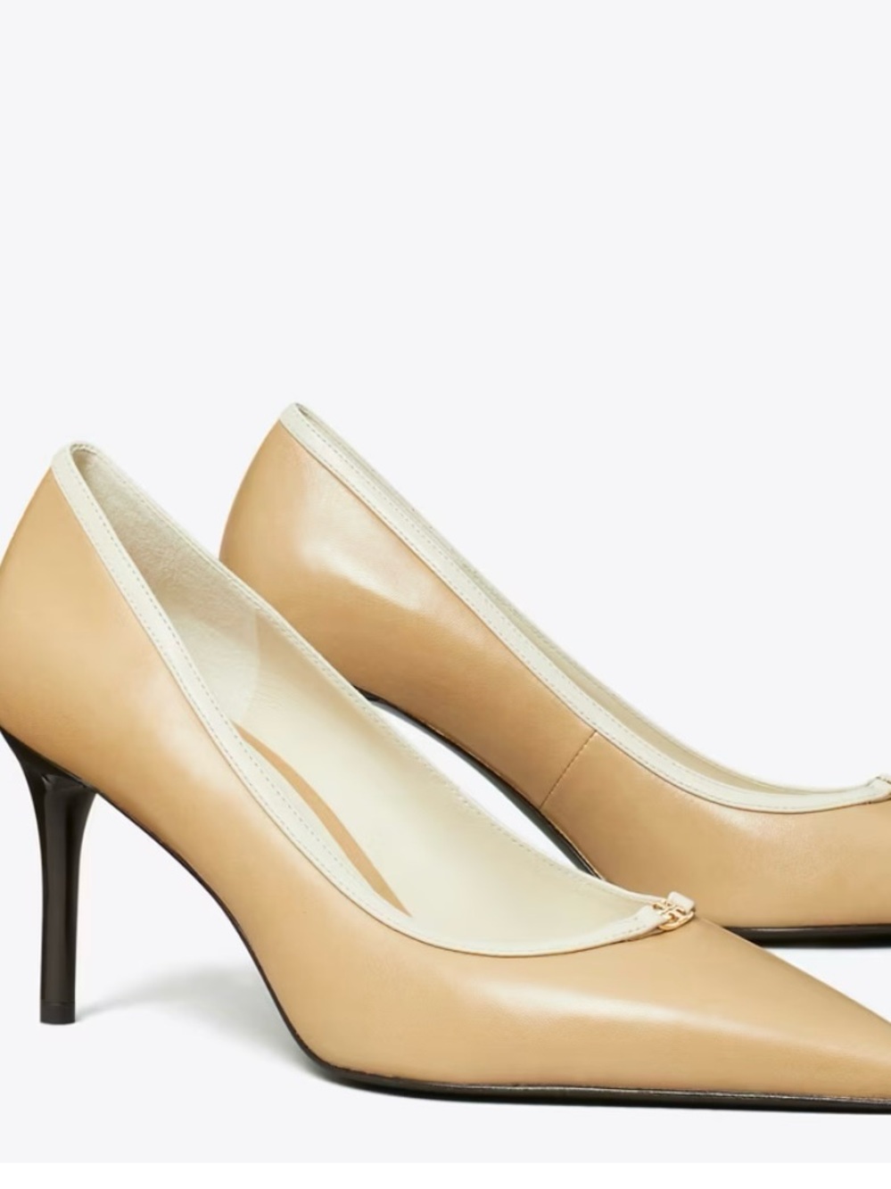 Classic Chic Neutral Pointed Toe Women’s Pump in Beige and Brown